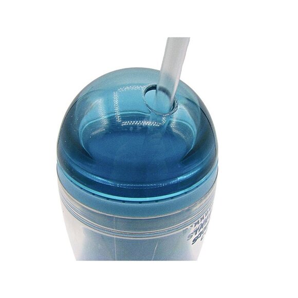 Starbucks Coffee Double Wall Cold Tumbler 16 Oz Teal Blue Dome Lid Clear Straw - Picture 5 of 12
